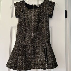 Tinely Road short sleeve gold & black peplum top